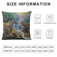 thumbnail image 5 of Chilfamy   Tiger Throw Pillow Cover Tropical Banyan Tree Pure Limestone Waterfalls Paradise Forest Cozy Square Cushion Case for Men Women Boys Girls Room Home Decor White, 5 of 5