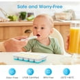 thumbnail image 2 of Cnshop 4-Pack Silicone Ice Cube Tray Set with Lid, Bin & Scoop, Stackable Freezer Ice Cube Trays with Storage Container, 2 of 10
