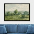 thumbnail image 2 of wall26 Framed Canvas Print Wall Art Pastel Green Tree Forest Landscape Nature Wilderness Illustrations Fine Art Decorative Rustic Multicolor for Living Room, Bedroom, Office - 16"x24" Black, 2 of 7