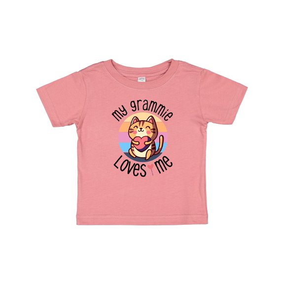 Inktastic My Grammie Loves Me Girls Kitty Boys or Girls Baby T-Shirt