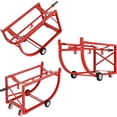 thumbnail image 7 of Reykilor 55 Gallon Drum Cradle, 600 lbs Capacity Steel Drum Dolly w/Retractable Drawbar & Wheels,Oil Drum Stand Drum Rack,Movable Drum Handling Cradle, 7 of 7