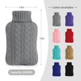 thumbnail image 4 of Bolsa de agua caliente samply de 2 L con funda tejida gris, 4 of 6