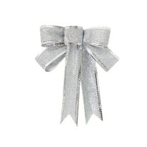Wedding Sequin Bow Spring Summer Winter Christmas Tree Decorating Wreath Glitter Bow Decoration with Gold Edge