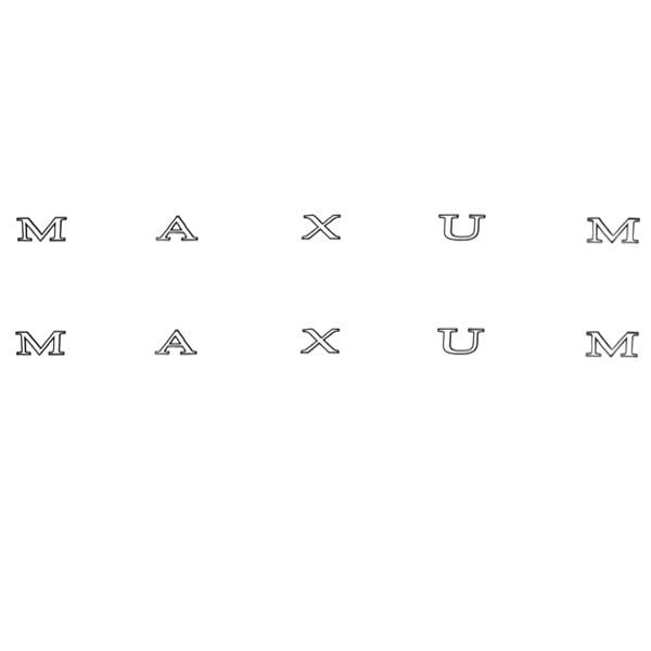 Maxum Boat Decals 32 1/2 X 1 5/8 Inch White Vinyl (Pair)