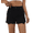*Black, variant on ClodeEU Women's High Waisted Denim Shorts,Cuffed Hem Casual Jean Shorts with Pockets Black,Women's Plus L