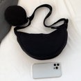 thumbnail image 3 of Monedero de axila para mujer, bolso bandolera de Color sólido, bolso informal de nailon suave para mujeres y niñas, 3 of 4