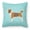 Multicolor, variant on Beagle Checkerboard Blue Fabric Decorative Pillow