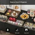 thumbnail image 5 of MEISSALIVVE Kitchen Sideboard Buffet Cabinet, 59" x 34" Large Cabinet with Storage, Black Sideboard with 9 Drawers, Coffee Bar Cabinet, Modern Entryway Storage for Living Room, Bedroom, kitchen, 5 of 9