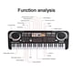 thumbnail image 5 of Piano electrónico ANGGREK Música multifuncional 61 teclas Con micrófono, 5 of 8