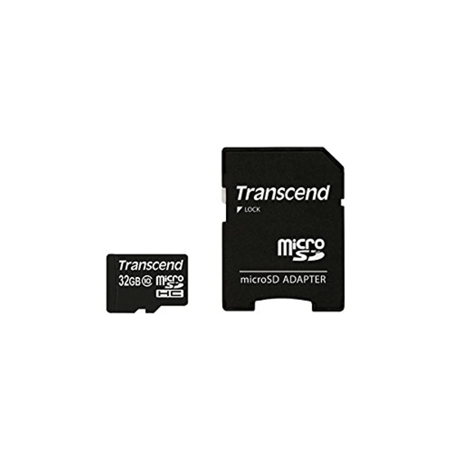 Transcend 32GB MicroSDHC Class10 Memory Card with Adapter 30 MB/s (TS32GUSDHC10)