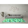thumbnail image 3 of Ahgly Company Indoor Rectangle Abstract Turquoise Blue Modern Area Rugs, 2' x 3', 3 of 4