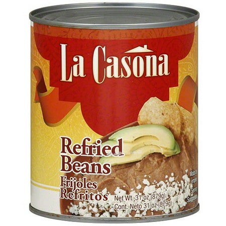 La Casona Refried Beans, 31 oz (Pack of 12)