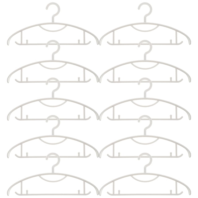 10pcs Widened Plastic Suit Racks Clothes Hangers Traceless Clothing Hangers