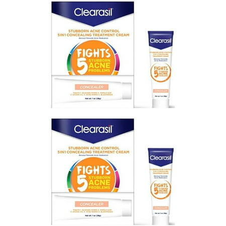 2 Pack Clearasil Daily Clear Tinted Acne Treatment Cream 1.0 Oz Each 2 Pack Clearasil Daily Clear Tinted Acne Treatment Cream 1.0 Oz Each