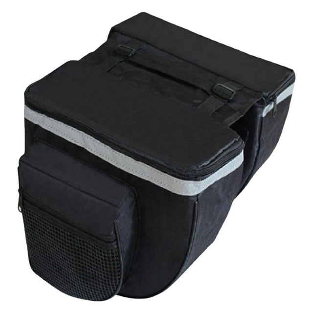 Almencla Bike Pannier Bag Rack Trunk Bag Waterproof Rear Rack Cycling Bags Black Black2