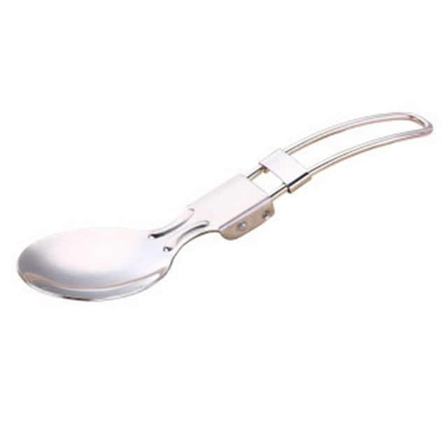 Outdoor Spoon Tableware Camping Picnicking Portable portable spoon stainless Folding Spoon Stainless Steel Dinnerware