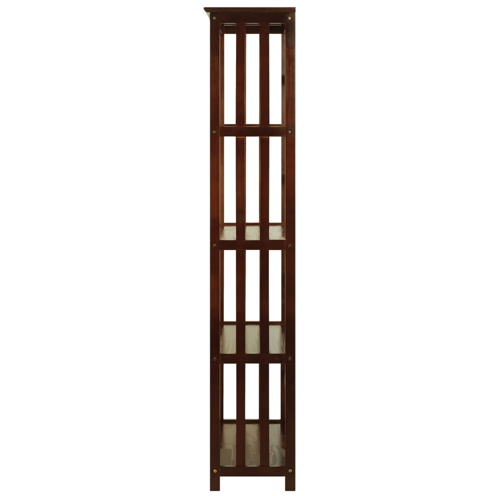 Casual Home Mission Style 5-Shelf Bookcase, Walnut