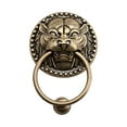 thumbnail image 4 of Aldaba de puerta con forma de cabeza de animal para puerta de entrada, estructura robusta china, diseño retro Anillo de 9.5 cm de base de 12 cm, 4 of 9