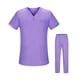 thumbnail image 1 of Uniforme de enfermería, conjunto de uniforme de enfermera, top y pantalones, trajes de trabajo de enfermería para mujer para mascotas púrpura, 1 of 9