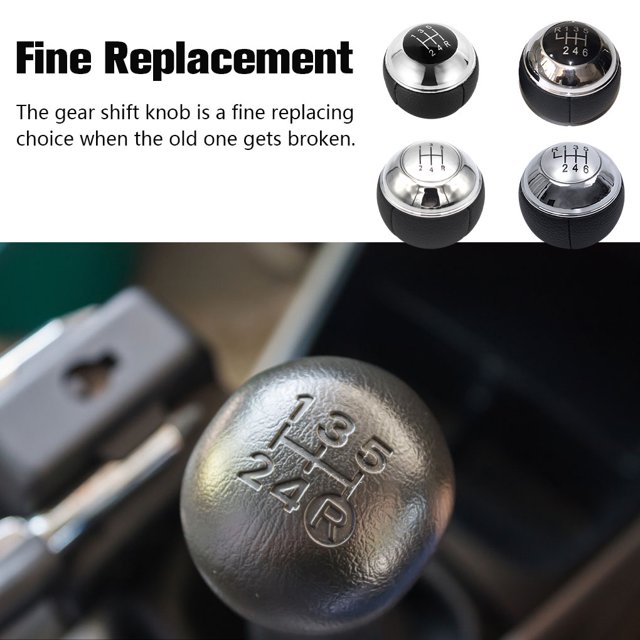 Baohd Car Gear Shift Knob Modified Replacing Detachable Vehicle Shifter Part Accessories Replacement for Mini Copper R52 R53 Black 5 Gear