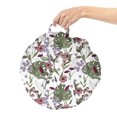 thumbnail image 2 of Botanical Round Floor Cushion with Handle, Digital Illustration of Various Flowers Blossom and Exotic Monstera Leaves, Decorative Pillow for Living Room & Dorms, 18" Round, Multicolor, by Ambesonne, 2 of 4