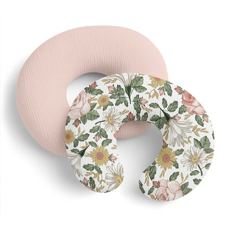 Sweet Jojo Designs Vintage Floral Girl 2 Pack Muslin 100% Cotton Nursing Pillow Covers