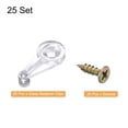 thumbnail image 3 of Uxcell 25Set 25mm Plastic Glass Retainer Clips Set for 4mm Thick Glass, Transparent, 3 of 6