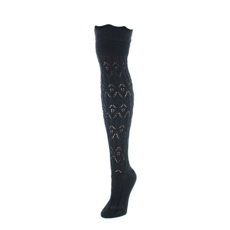 

MeMoi Diamond Pointelle Chunky Knit Over-The-Knee Warm Socks - Mens - Male
