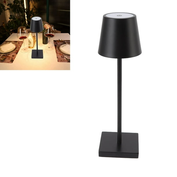 Lámpara Táctil LED Lámpara de Mesa Inalámbrica Portátil 3 Niveles de Brillo Batería Recargable Regulable Lámpara de Escritorio con Base de Metal Luz Nocturna para ANGGREK Otros