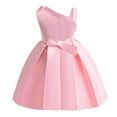thumbnail image 3 of CHEEREAM Elegant Girls Dress Special Occasion Satin Gowns Off Shoulder Princess Dress Prom Ball Gown for 2-10Years Kid, 3 of 4