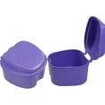 thumbnail image 2 of Dent Art Denture Boxes, Retainer Box Orthodontic Mouth Guard Dental Storage Container/Teeth Storage Box in Violet Color (2), 2 of 6