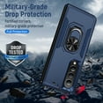 thumbnail image 4 of Designed for Samsung Galaxy Z Fold 4 5G Case, Military-Grade Drop Protection, Shockproof Phone Case Cover, Magnetic Car Mount Ring Kickstand Bumper Hard Case for Samsung Galaxy Z Fold 4,Blue/Blue, 4 of 9