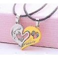 thumbnail image 1 of Collar con colgante de pareja de gatos y abrazos de acero inoxidable de moda Lo--Color amarillo claro-Código de producto 38663 Color amarillo claro, 1 of 4