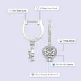 thumbnail image 2 of Diamond Dangle Earring | 3 Carat IGI Certified Heart Shape Lab Grown Diamond Dangle | 14K in White Gold | Lyra Halo Lab Diamond Earrings | Prong Setting | FG-VS1-VS2 Quality | Friendly Diamonds, 2 of 6