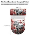 thumbnail image 5 of KUIFORTI Butterfly Toilet Lid Cover and Toilet Tank Cover Set of 2 Toilet Seat Covers Protector,Red Flower Zebra Tank Lid Covers Soft Plush Bathroom Decoration Accessories Easy to Clean, 5 of 5