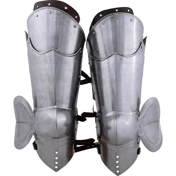 German Knight 3/4 Steel Leg Armor Viking Polyens Leg Guard LARP Reenactment