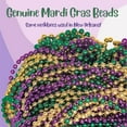 thumbnail image 6 of Mardi Gras Krewe Purple, Green and Gold Mardi Gras Beads Necklaces - 33 Inch, 72 Count 6 Dozen, 6 of 6