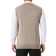 thumbnail image 3 of INSPIRE CHIC Chaleco de Suéter Sin Mangas de Cuello en V de Cuadros Argyle para Hombre L Marrón Claro, 3 of 5