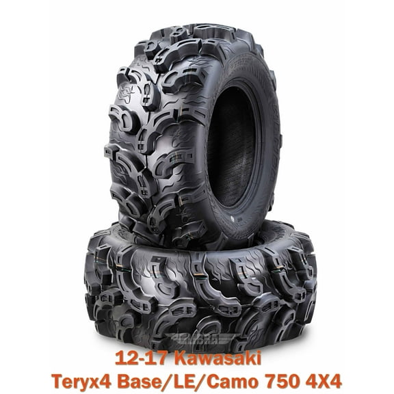 12-17 Kawasaki Teryx4 Base/LE/Camo 750 4X4 ATV Front Tire Set 26x9-12 Super Mud