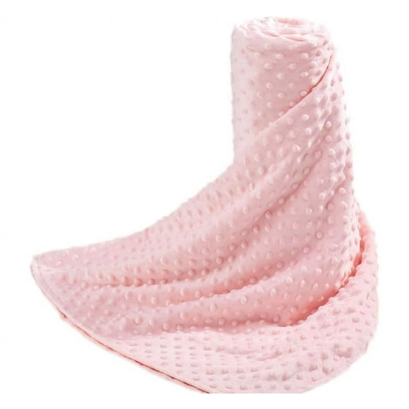 Acdyion Weighted Blankets Removable Duvet Cover For Adults Queen Size (60""X80"") Heavy Blanket Duvet Cover With Soft And Comfort Minky With 12 Ties Machine Washable Soft Weighted Blanket Cover (Pink)