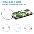 thumbnail image 2 of PhooArto 2 Pcs Luggage Tags, Cute Ladybugs Palm Leaf Pattern Privacy Cover ID Label with Stainless Steel Loop and Address Card for Travel Bag Suitcase, 2 of 6