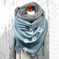 thumbnail image 2 of Bibifish Womens Paw Print Scarf Winter lined Shawl with Buckle Soft comfortable for Pet Lover Streetwear Daily Outdoor windproof warp, 2 of 3