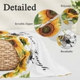 thumbnail image 6 of Sunflower Bee Standard Size Pillow Cover,Pillowcase Protectors with Zipper,Breathable Decorative Throw Pillow Case Cover,Vintage Yellow Floral Farmhouse Watercolor Pillow Shams for Couch 20x26Inch, 6 of 8