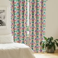 thumbnail image 2 of Ambesonne Traditional Curtains, Polish Flora, Pair of 28"x63", Multicolor, 2 of 5