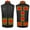 Black, variant on Unisex 9-Zone Heated Vest USB Charging Thermal Waistcoat Nylon Spandex Printed Sleeveless Jacket Lightweight Electric Warming Top Single Control Winter Wear M-3XL