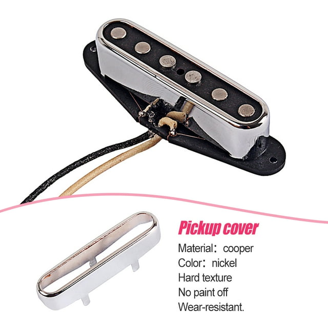 Bass Neck Pickup Cover Hollow Humbucker Protector Musical Instrument Replacement Metal Sound Pick-up Lid Telecaster Guitar Banjo Replacement Instrument