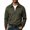 Army Green Sweatshirts for Men, variant on Men Collared Half Zip Sweatshirts Clean Plain Long Sleeve Loose Fit for Client Meetings Mall Wanderings Dark Blue XXL