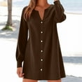 thumbnail image 2 of Womens Pullover Tops Spring Fall Clothes 2025 Long Sleeve Shirts Trendy Crew Neck Loose Festival Tops Summer And Linen Solid Color Long Sleeved V-neck Button Up Dress Plus Size Tops For Women Summer, 2 of 6