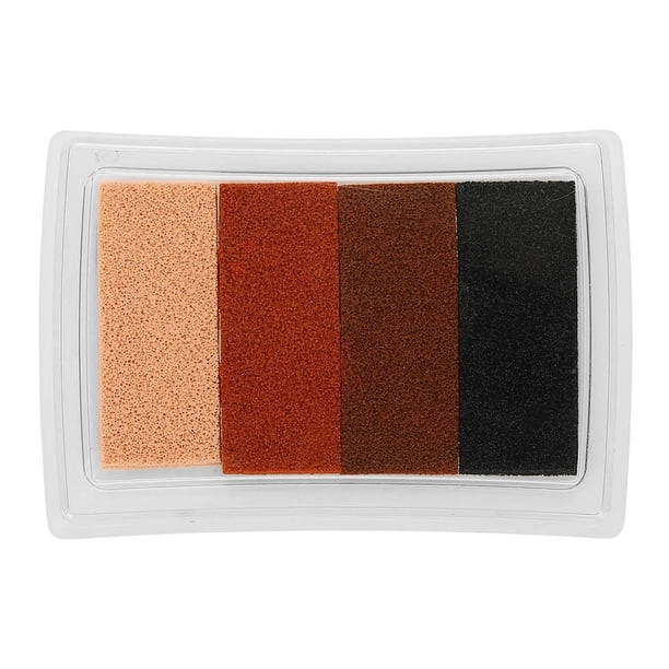 Almohadilla de Tinta de 3"x2.2" para Sello de Goma, Lavable para Creación de Tarjetas, Álbum de Recortes, Huellas Dactilares, Marrón