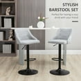 thumbnail image 4 of HOMCOM Tabourets de Bar Hauteur Comptoir Lot de 2, Tabourets de Cuisine Pivotants Réglables, 4 of 10